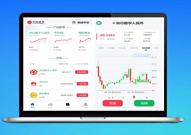 中信证券源码/海外微盘源码/期货时间盘/多语言微盘源码/前端uniapp开源